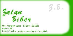 zalan biber business card