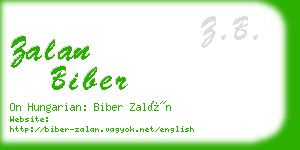 zalan biber business card